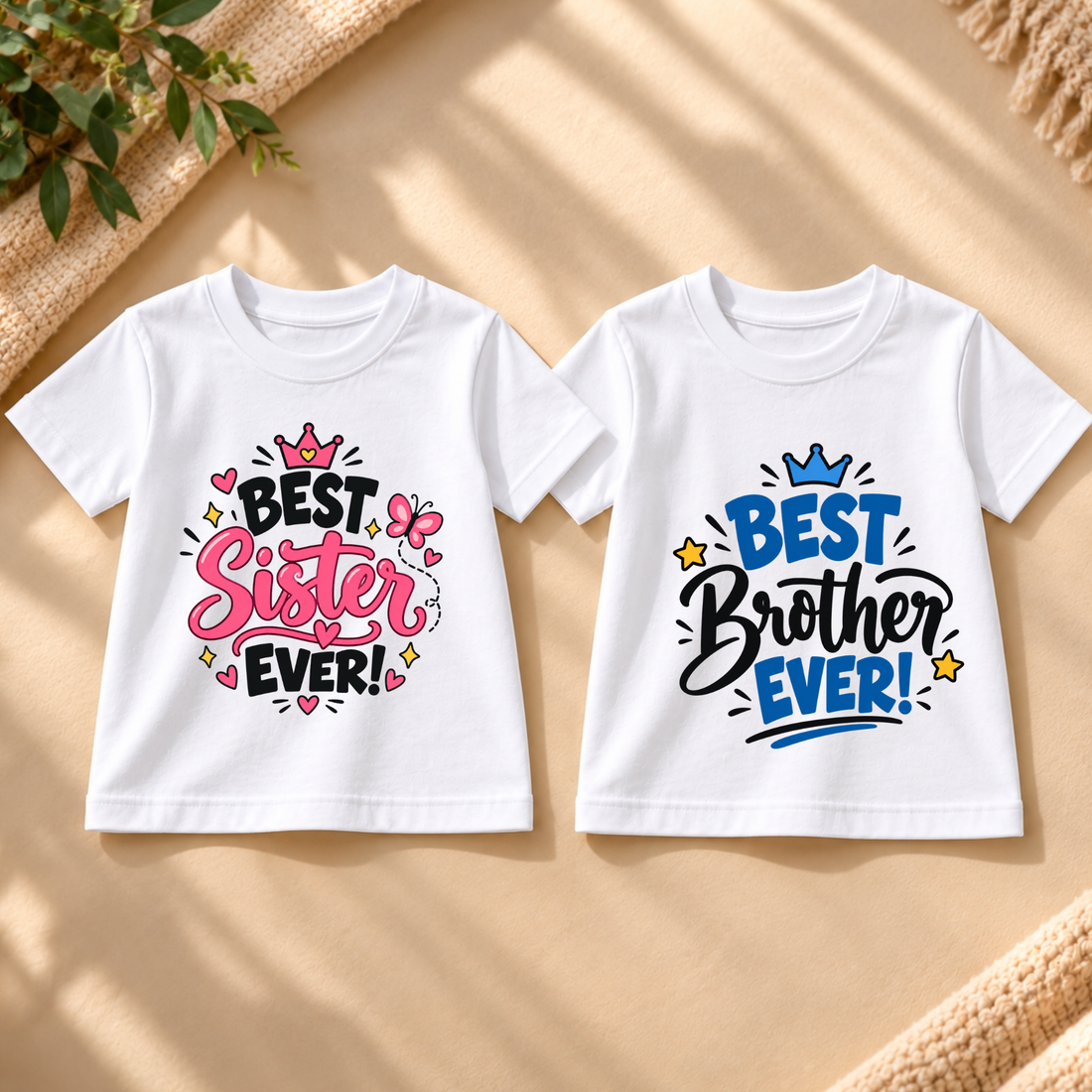 BEST BROTHER & BEST SISTER EVER – MATCHING SIBLING T-SHIRT COMBO