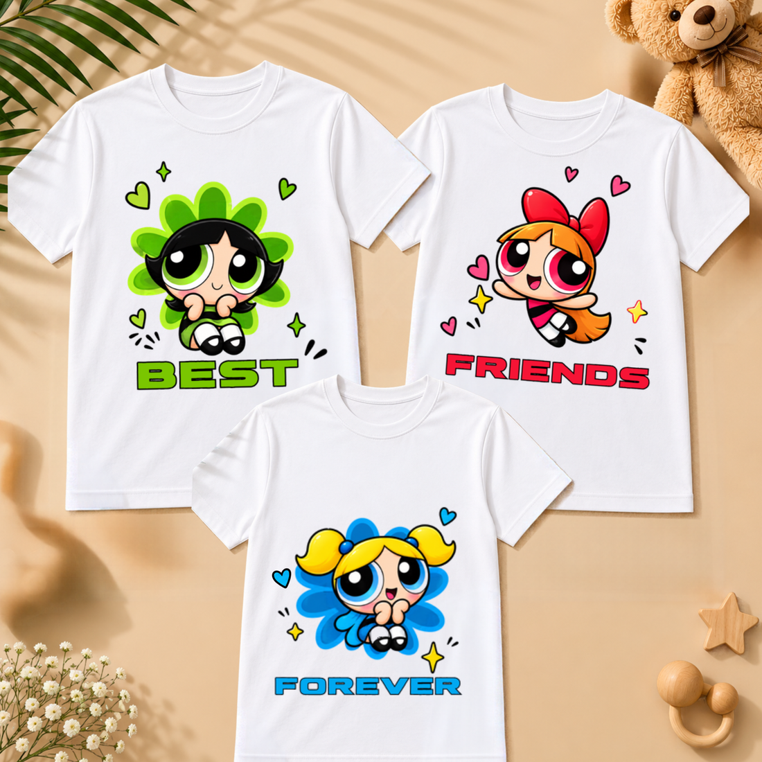 Best Friends Forever Trio Girls T-Shirt Combo