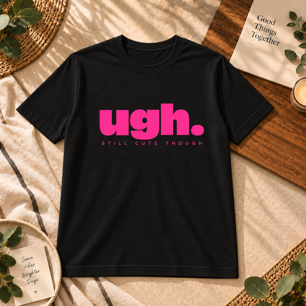 UGH. STILL CUTE THOUGH – GRAPHIC T-SHIRT