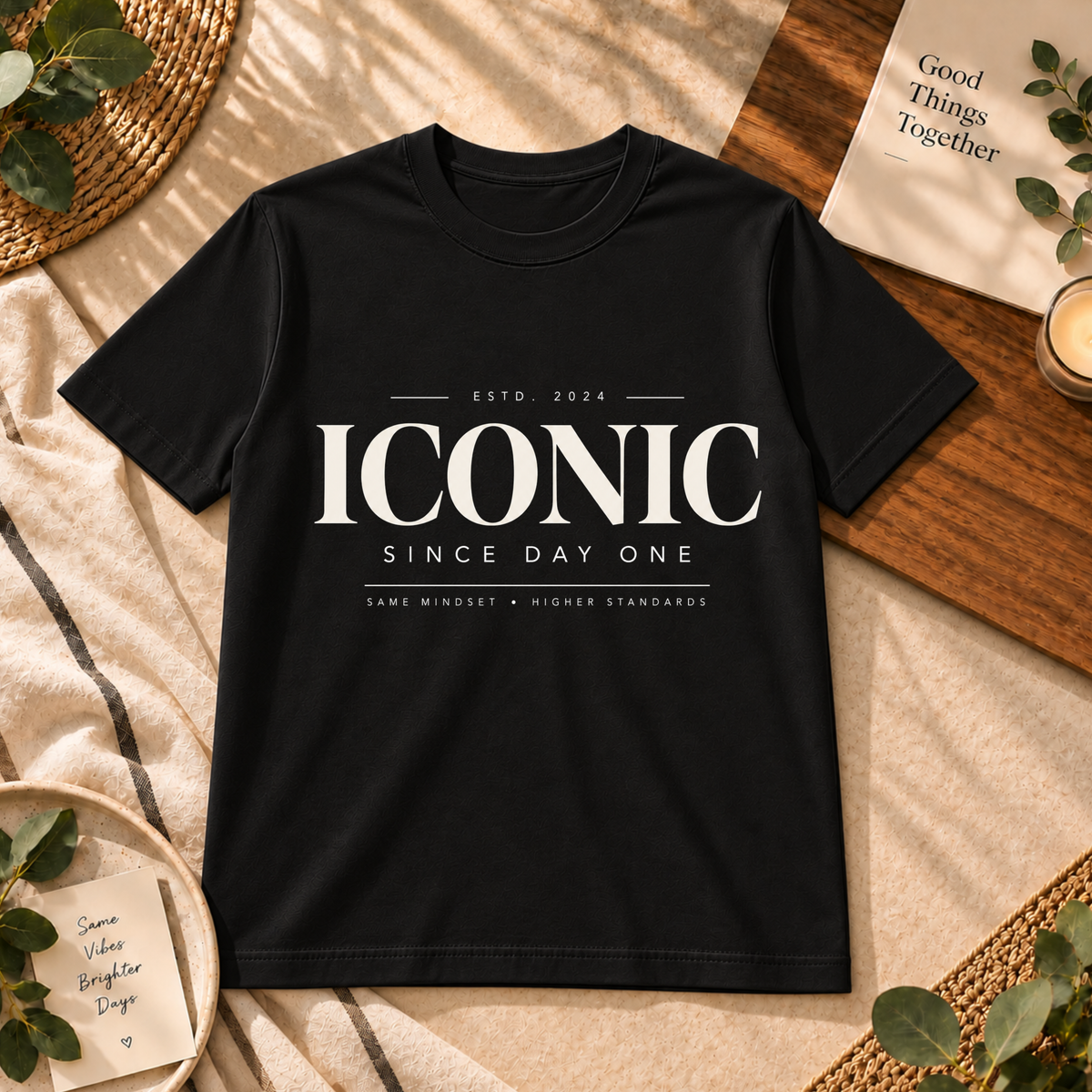 ICONIC SINCE DAY ONE – Premium Graphic T-Shirt