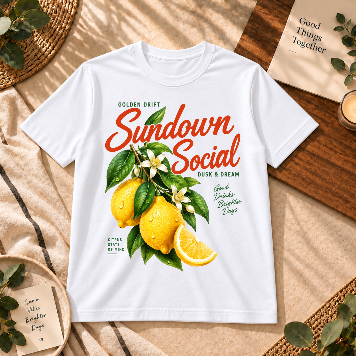 Sundown Social Citrus Graphic T-Shirt – Tropical Vibes Edition