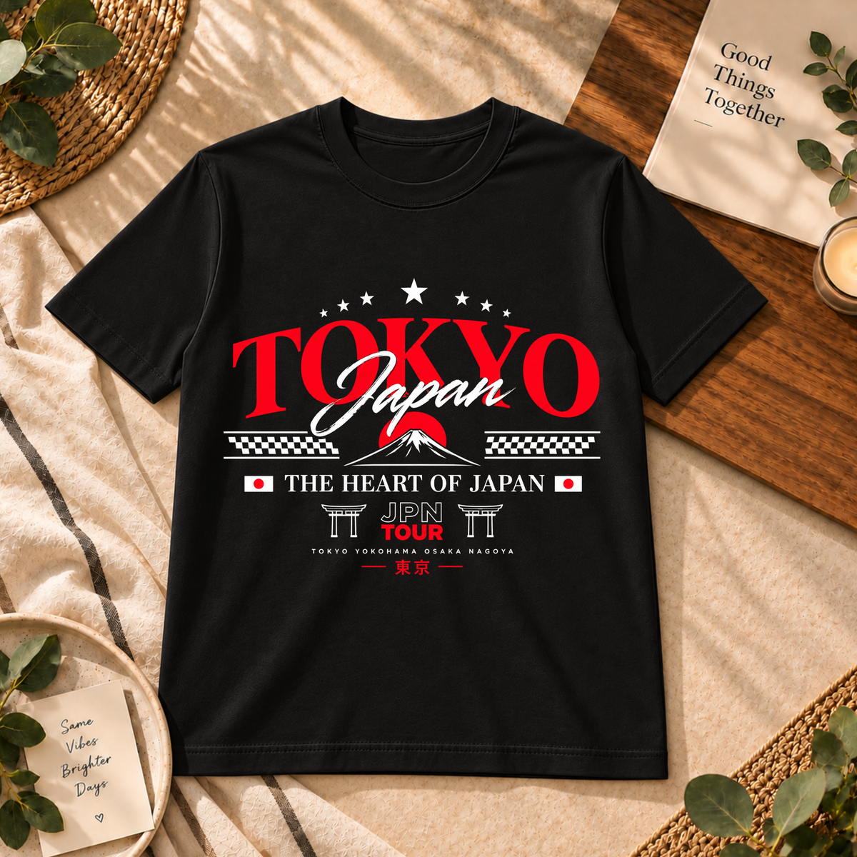 Tokyo Japan Tour Graphic T-Shirt – Black