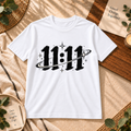 11:11 Cosmic Universe Graphic T-Shirt – Black