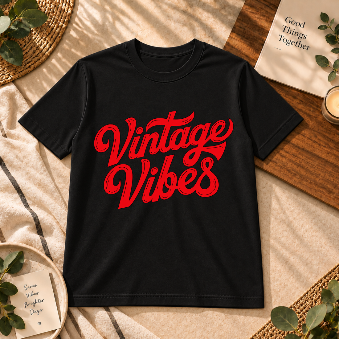 Vintage Vibes Graphic Print T-Shirt