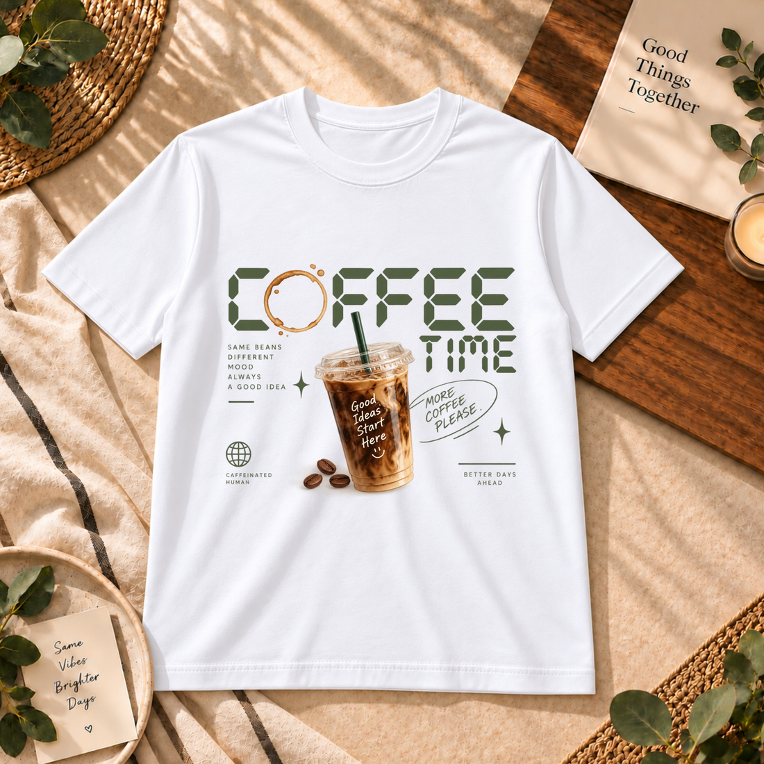 Coffee Time Premium Cotton T-Shirt