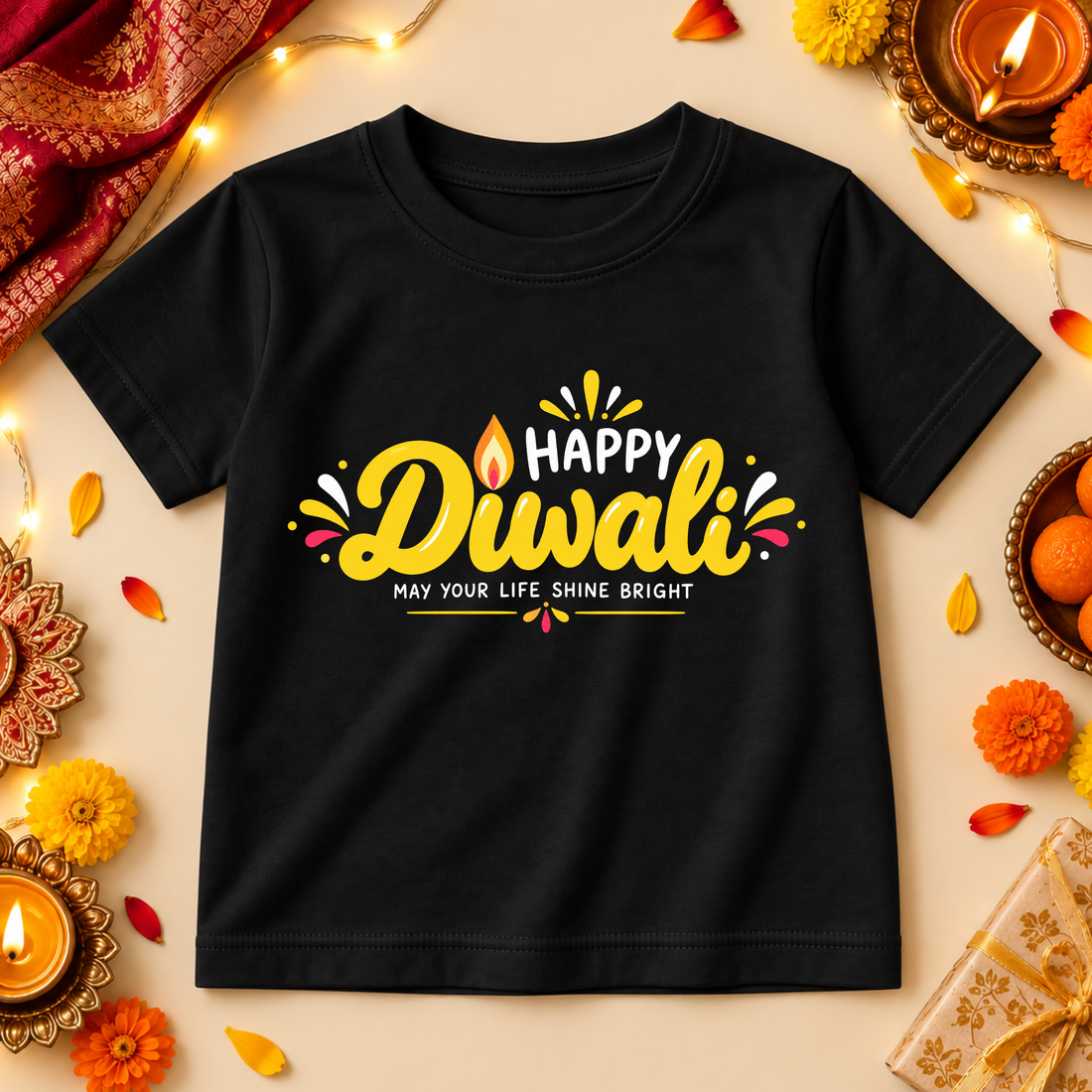 Little Diwali Glow Kids T-Shirt
