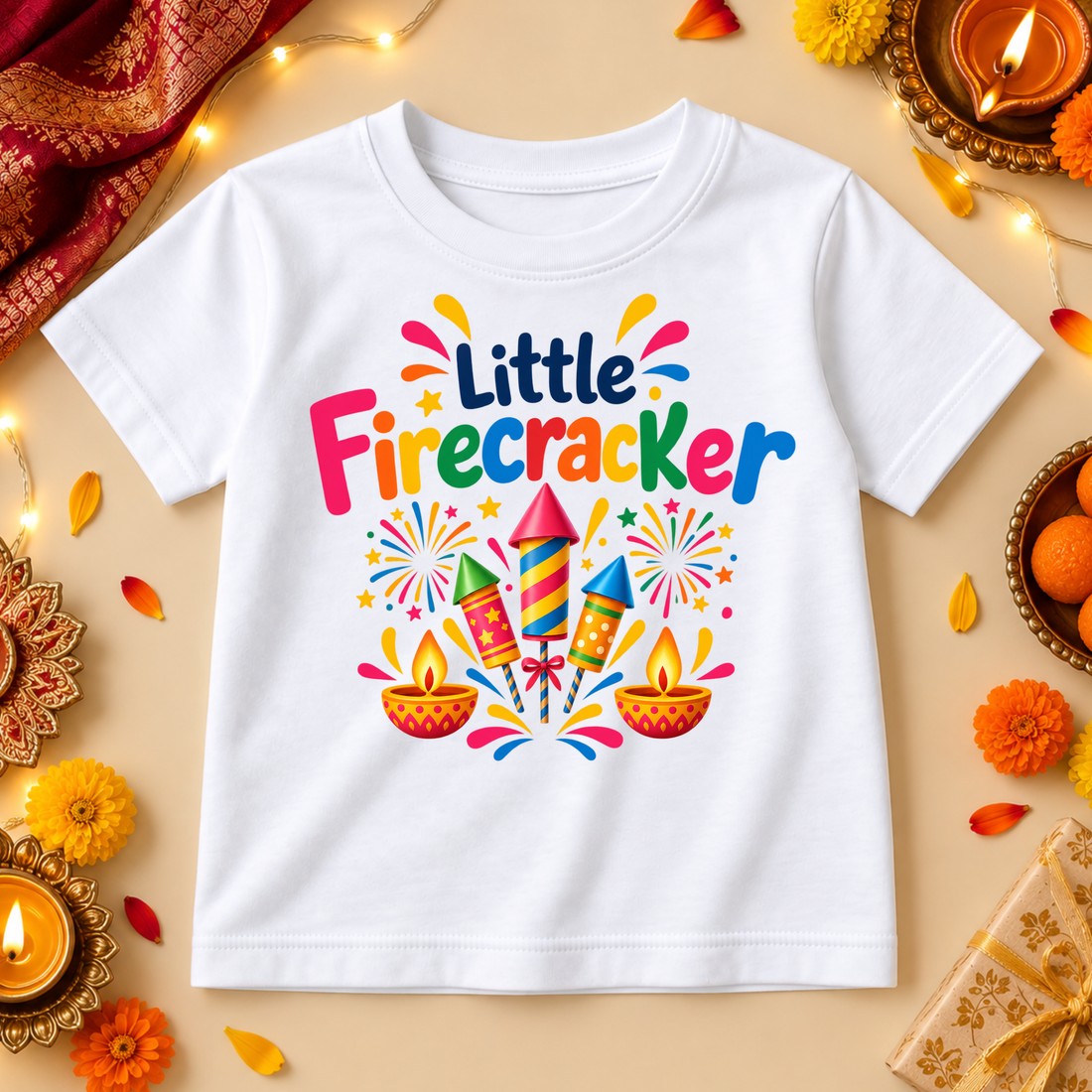 Little Firecracker Diwali Celebration T-Shirt