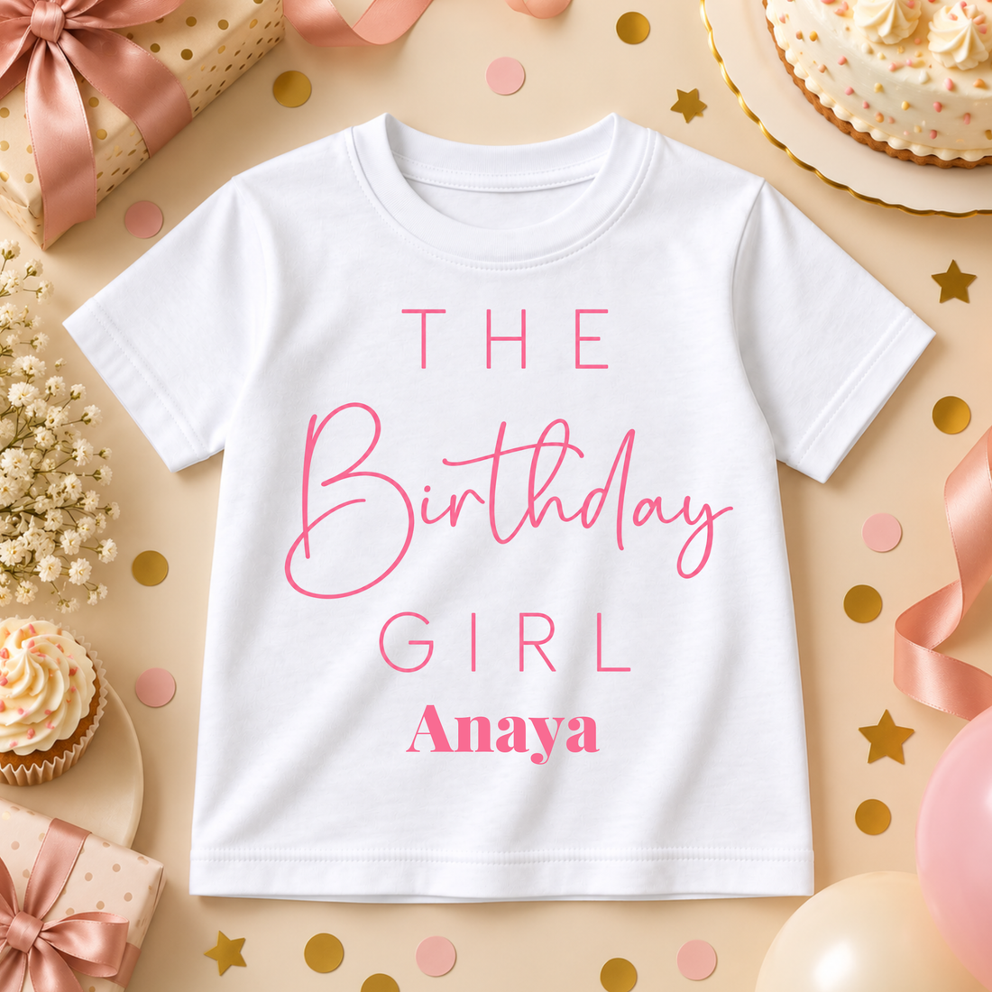Personalized Birthday girl Smile T-Shirt