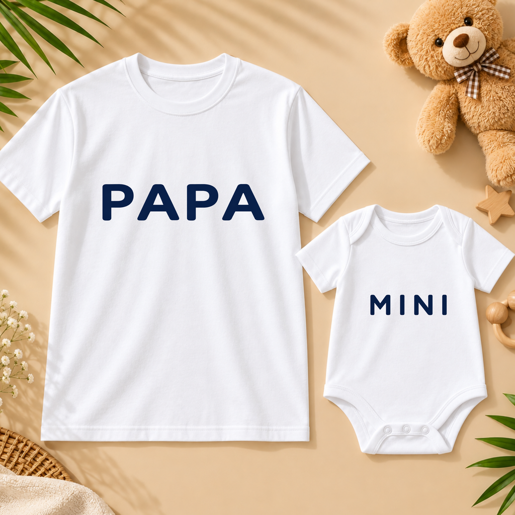 🤍 PAPA & MINI MATCHING DUO