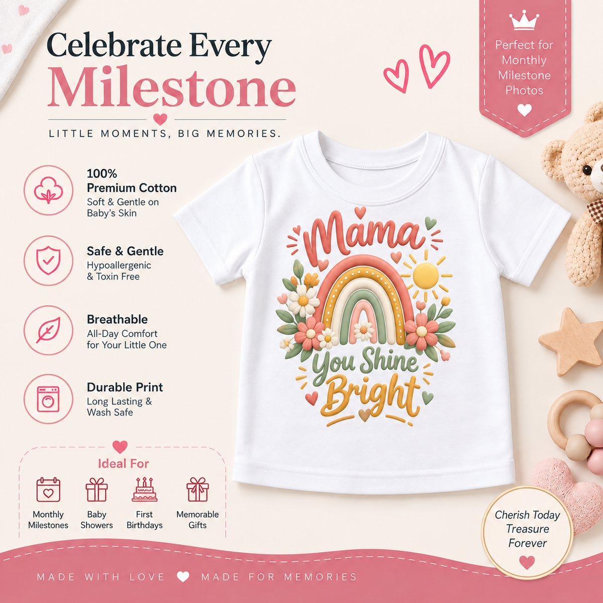 Mama You Shine Bright Kids T-Shirt