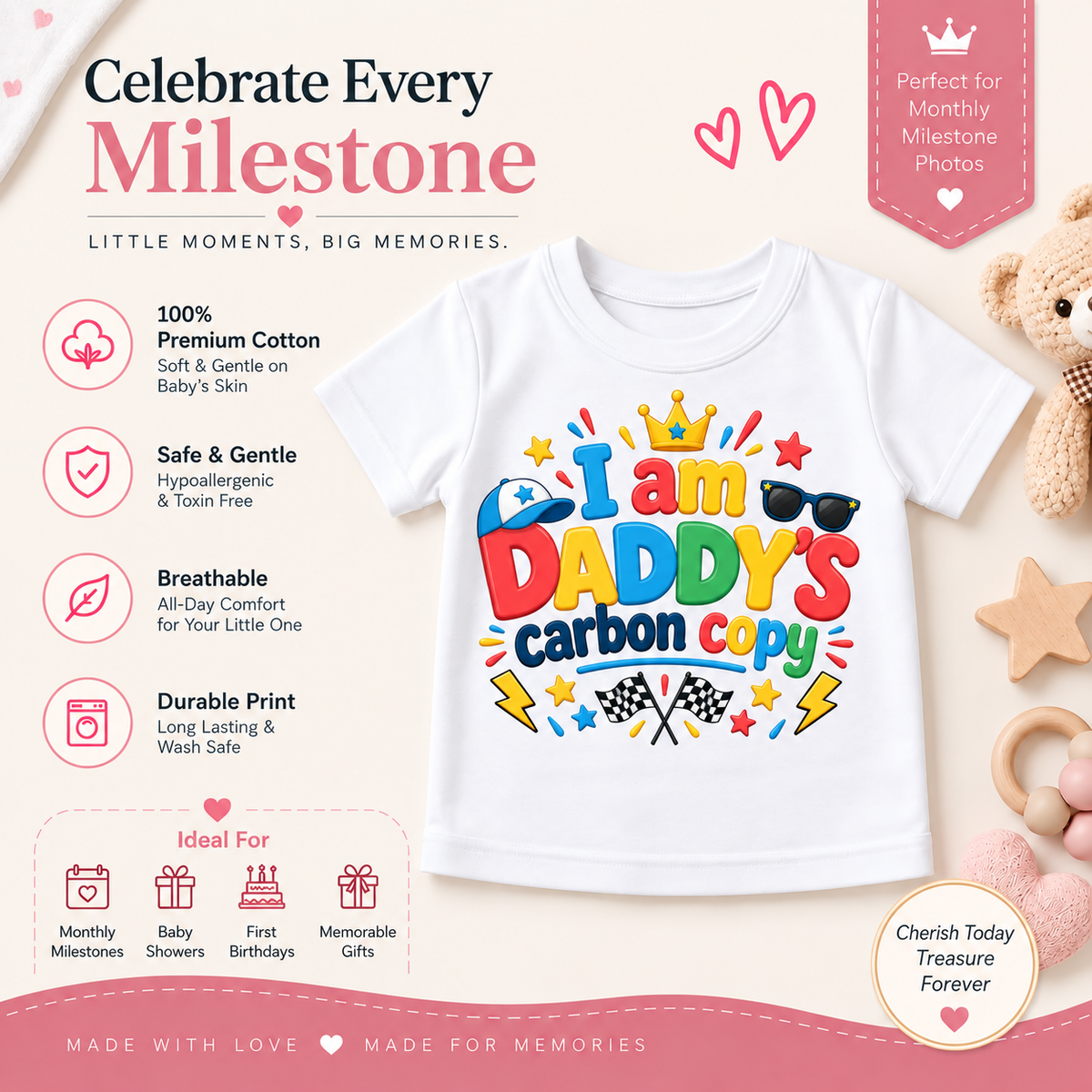 MOMMY’S LITTLE CHAMP – Kids Graphic T-Shirt 👑💙