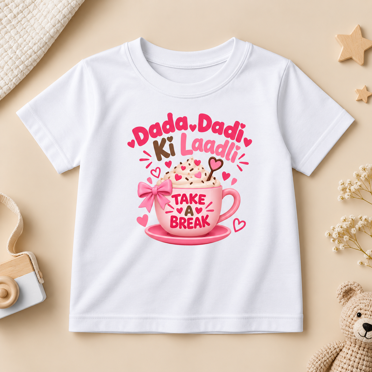 Dadda Dadi Ki Laadli – Take A Break Kids T-Shirt