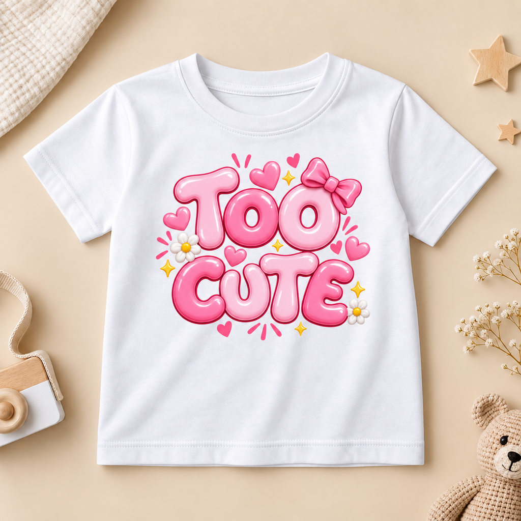 Too Cute Premium Printed Kids T-Shirt