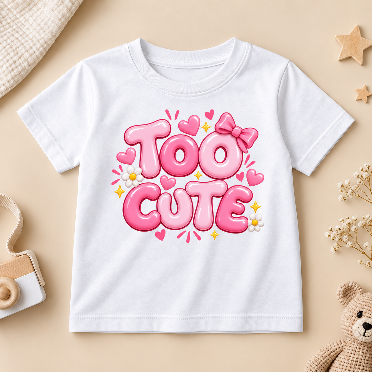 Too Cute Premium Printed Kids T-Shirt