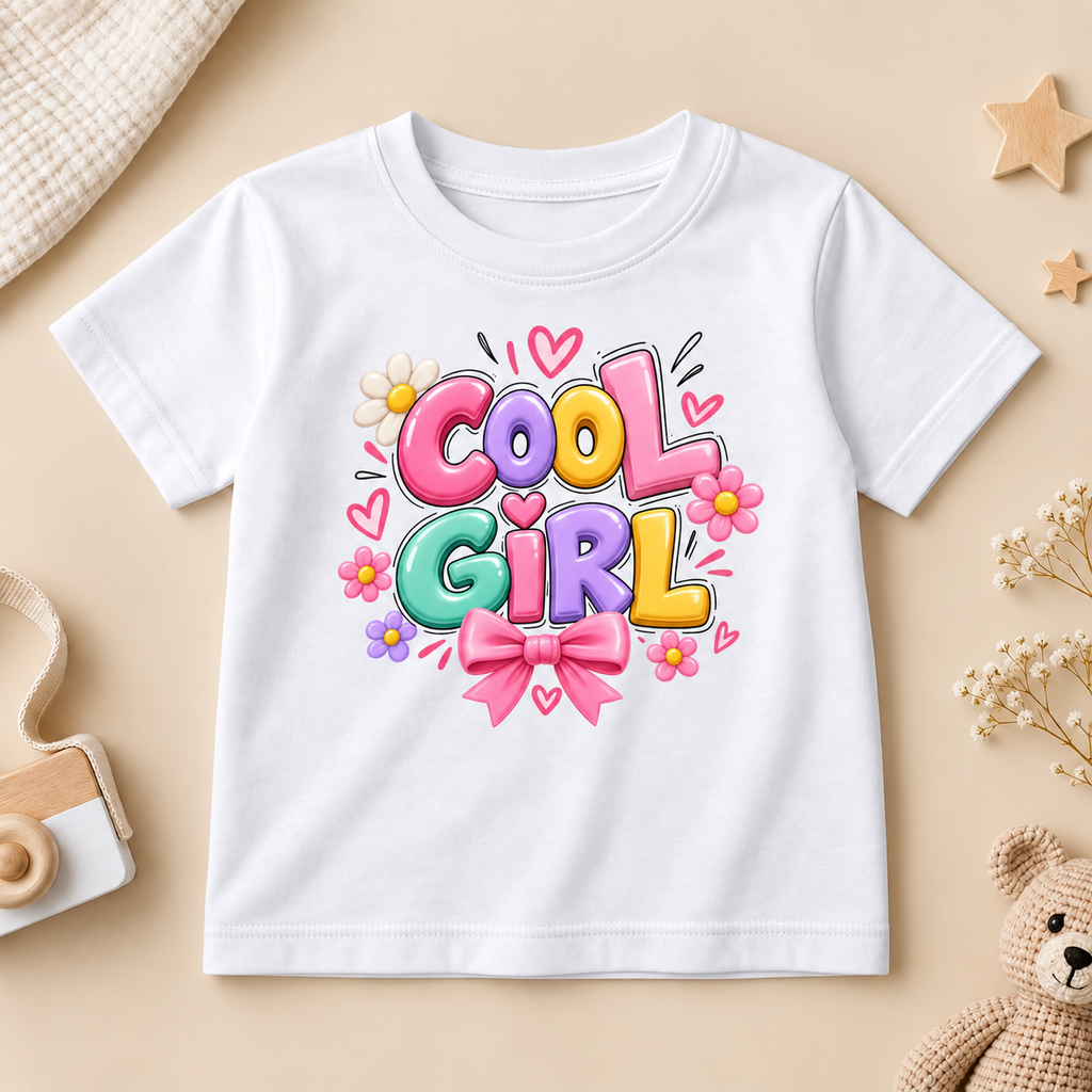 Cool Girl Bow Print premium T-Shirt
