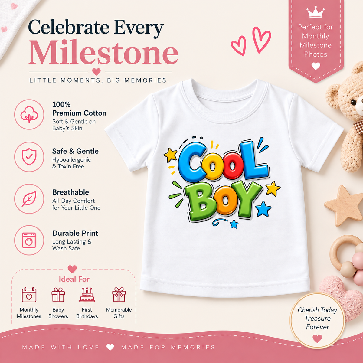 Cool Boy Premium Kids T-Shirt