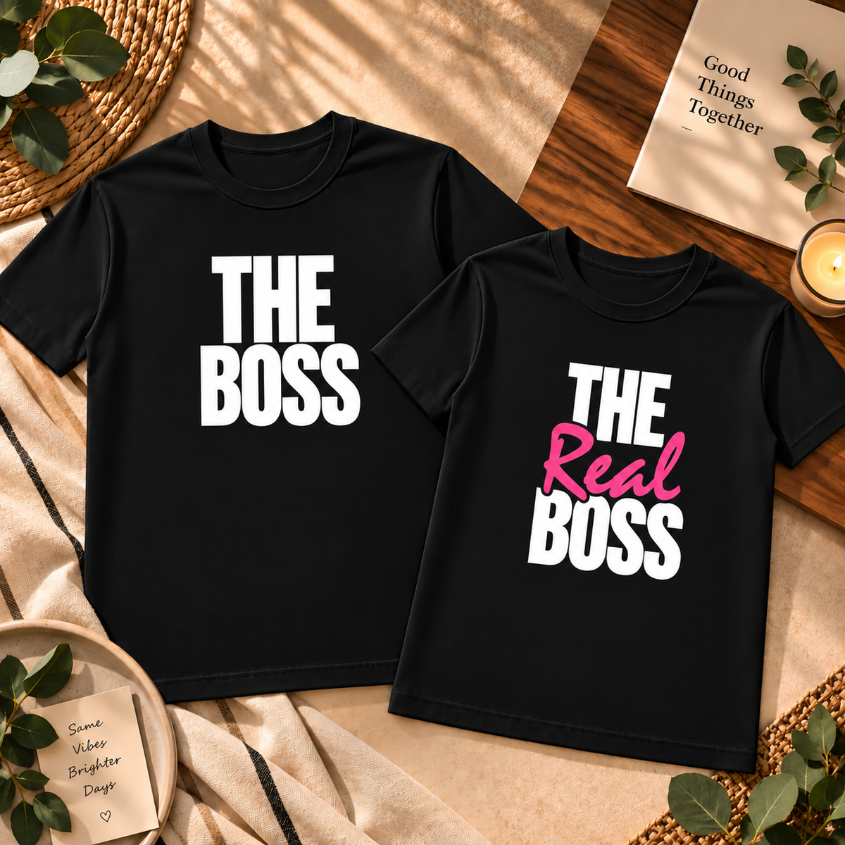 THE BOSS & THE REAL BOSS – COUPLE T-SHIRT