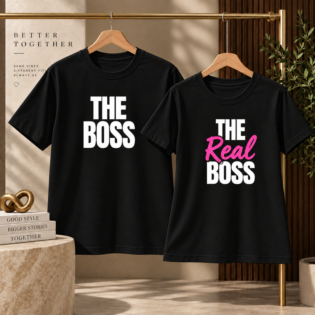 THE BOSS & THE REAL BOSS – COUPLE T-SHIRT