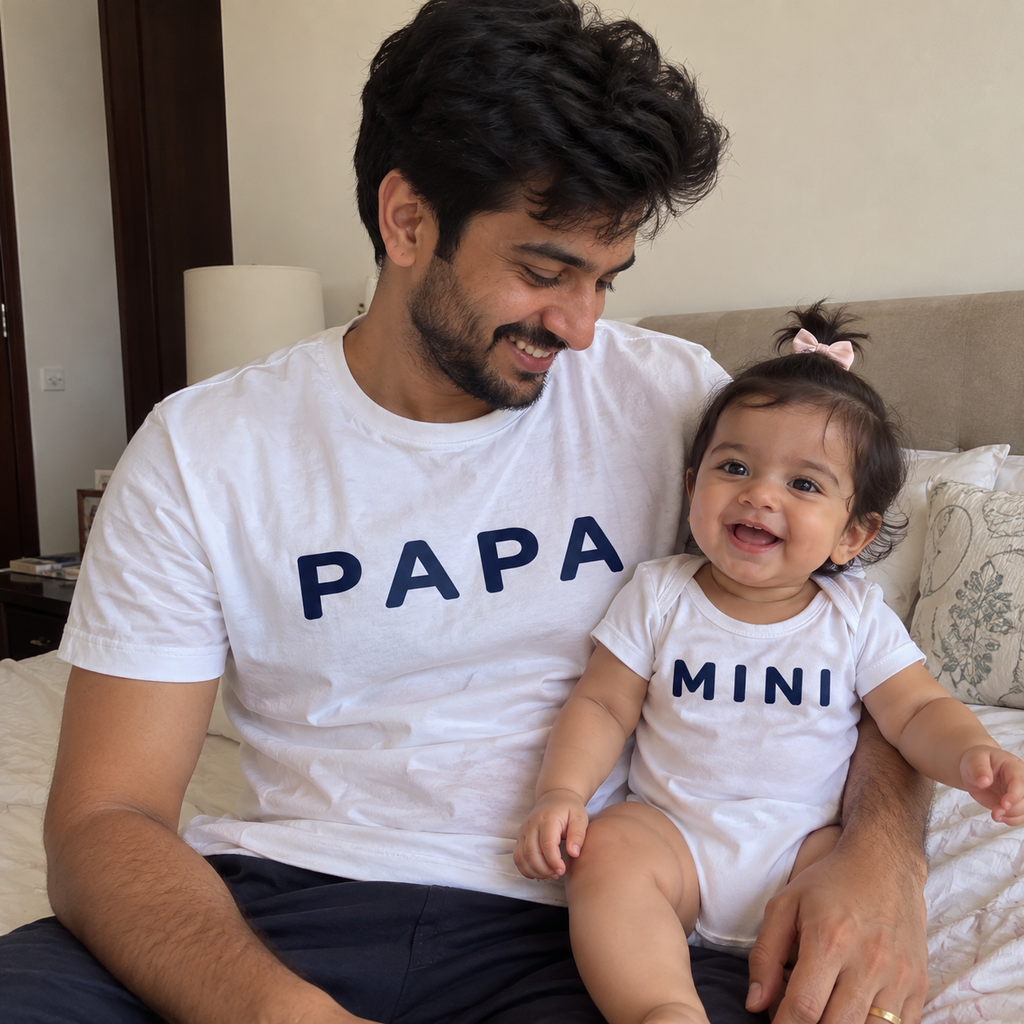 🤍 PAPA & MINI MATCHING DUO