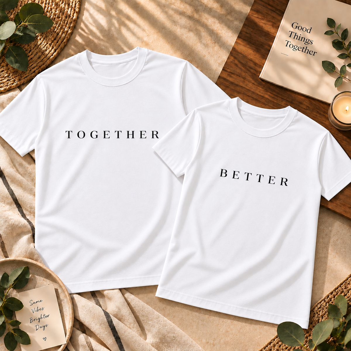 BETTER TOGETHER DUO COUPLE COMBO T-SHIRT