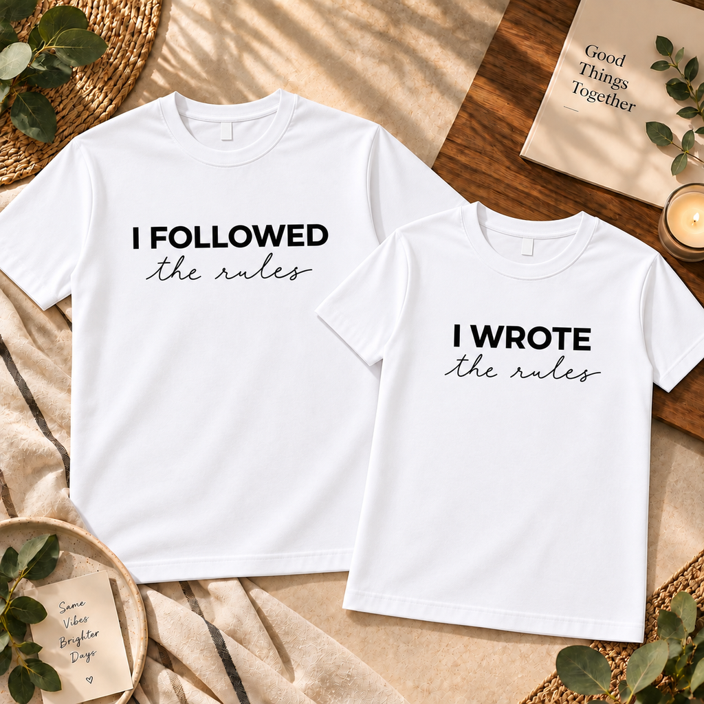 I WROTE × I FOLLOWED COUPLE COMBO T-SHIRTS ❤️