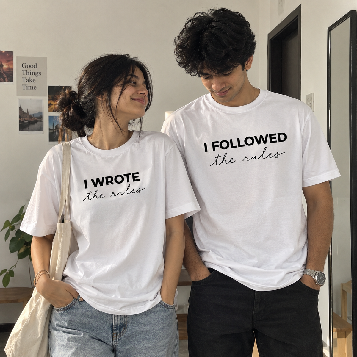 I WROTE × I FOLLOWED COUPLE COMBO T-SHIRTS ❤️