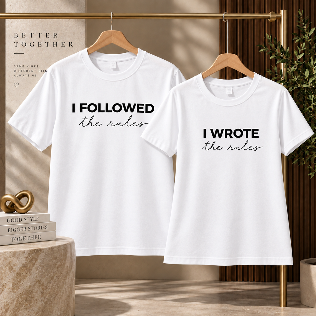 I WROTE × I FOLLOWED COUPLE COMBO T-SHIRTS ❤️