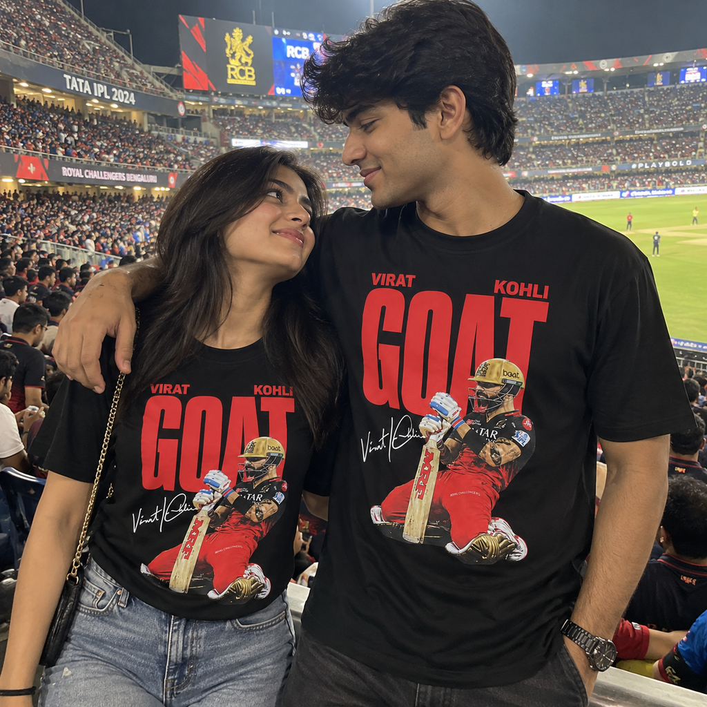 VIRAT KOHLI GOAT – PREMIUM UNISEX GRAPHIC T-SHIRT 🏏🔥