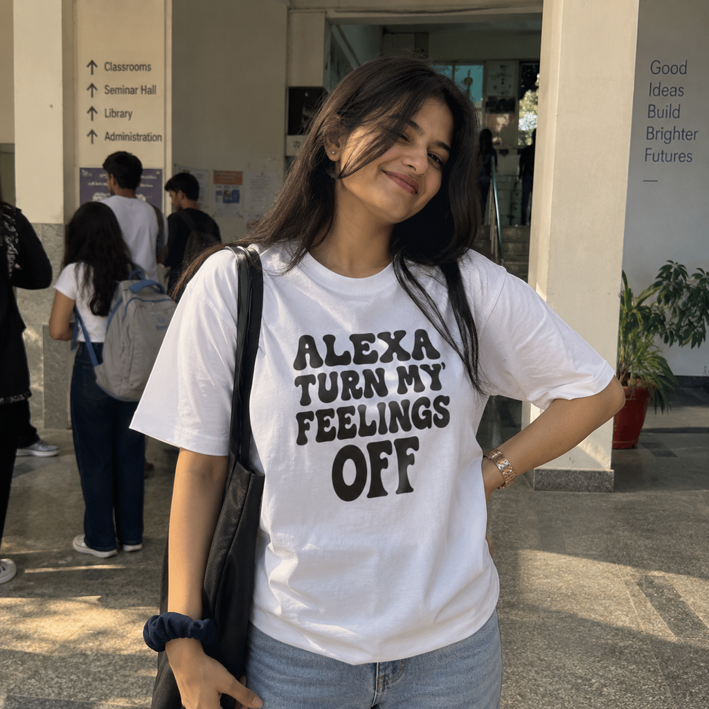 ALEXA, TURN MY FEELINGS OFF – UNISEX GRAPHIC T-SHIRT 🖤