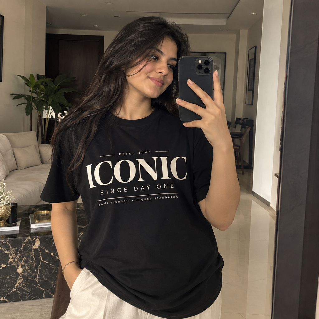 ICONIC SINCE DAY ONE – Premium Graphic T-Shirt