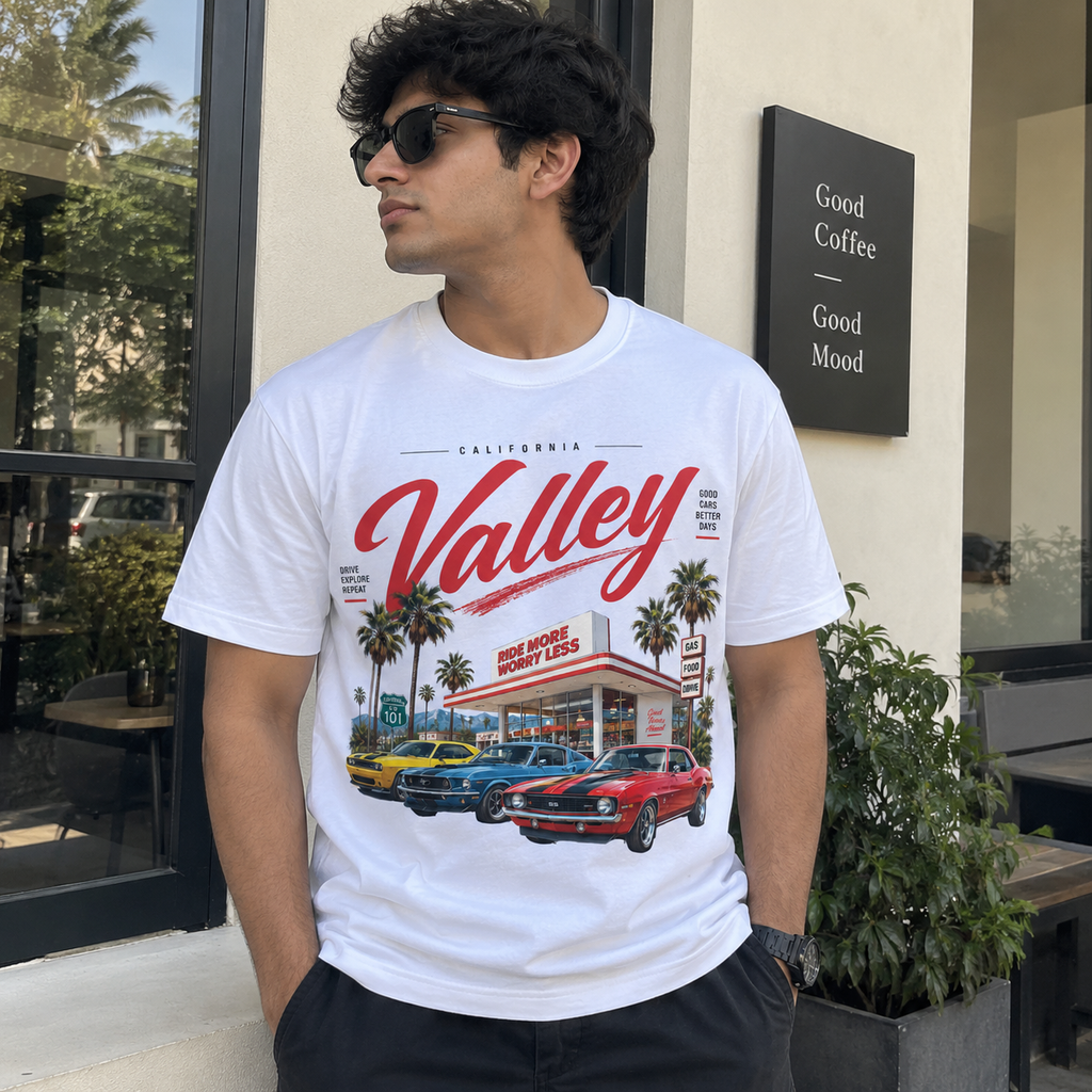 California Valley Retro Drive Graphic T-Shirt