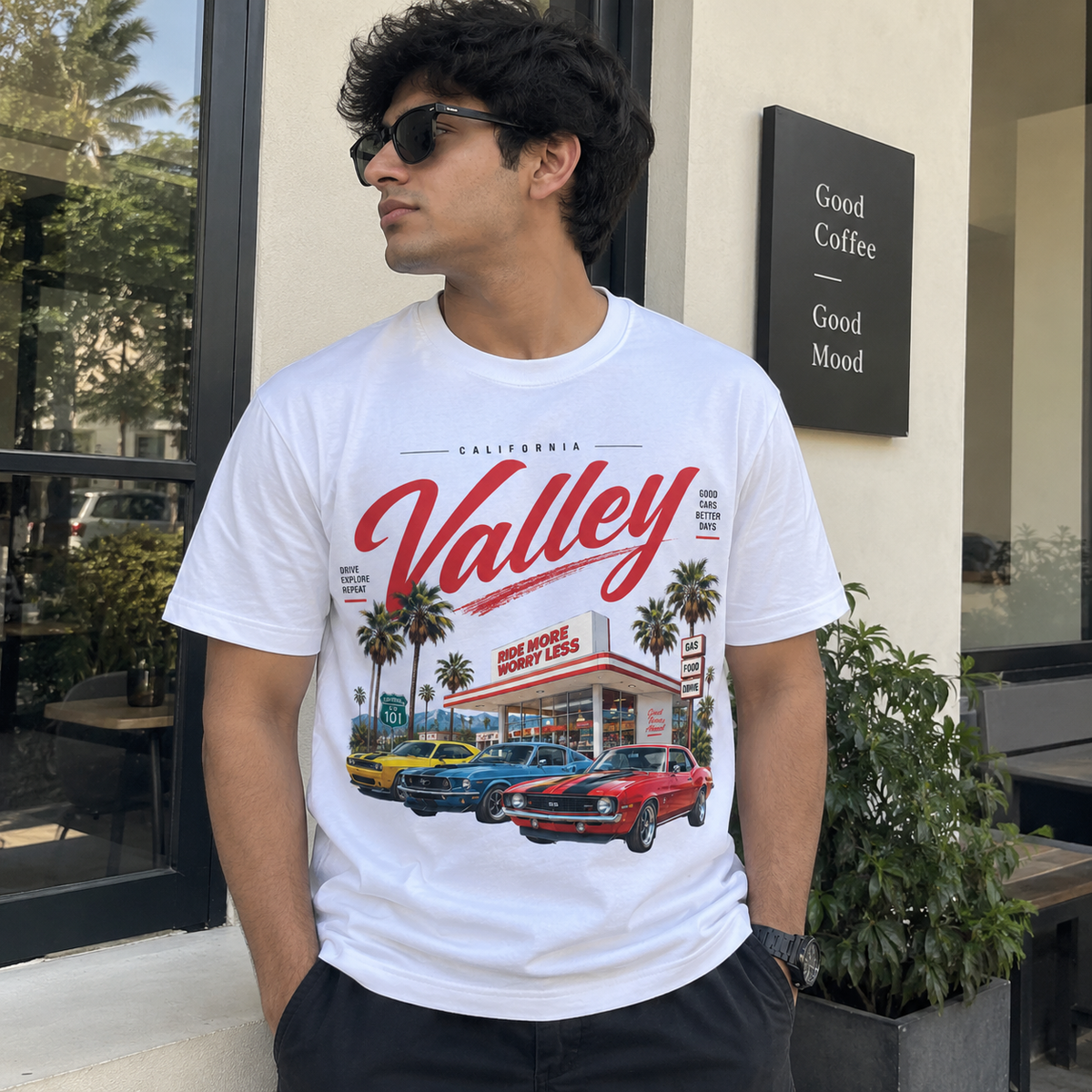 California Valley Retro Drive Graphic T-Shirt