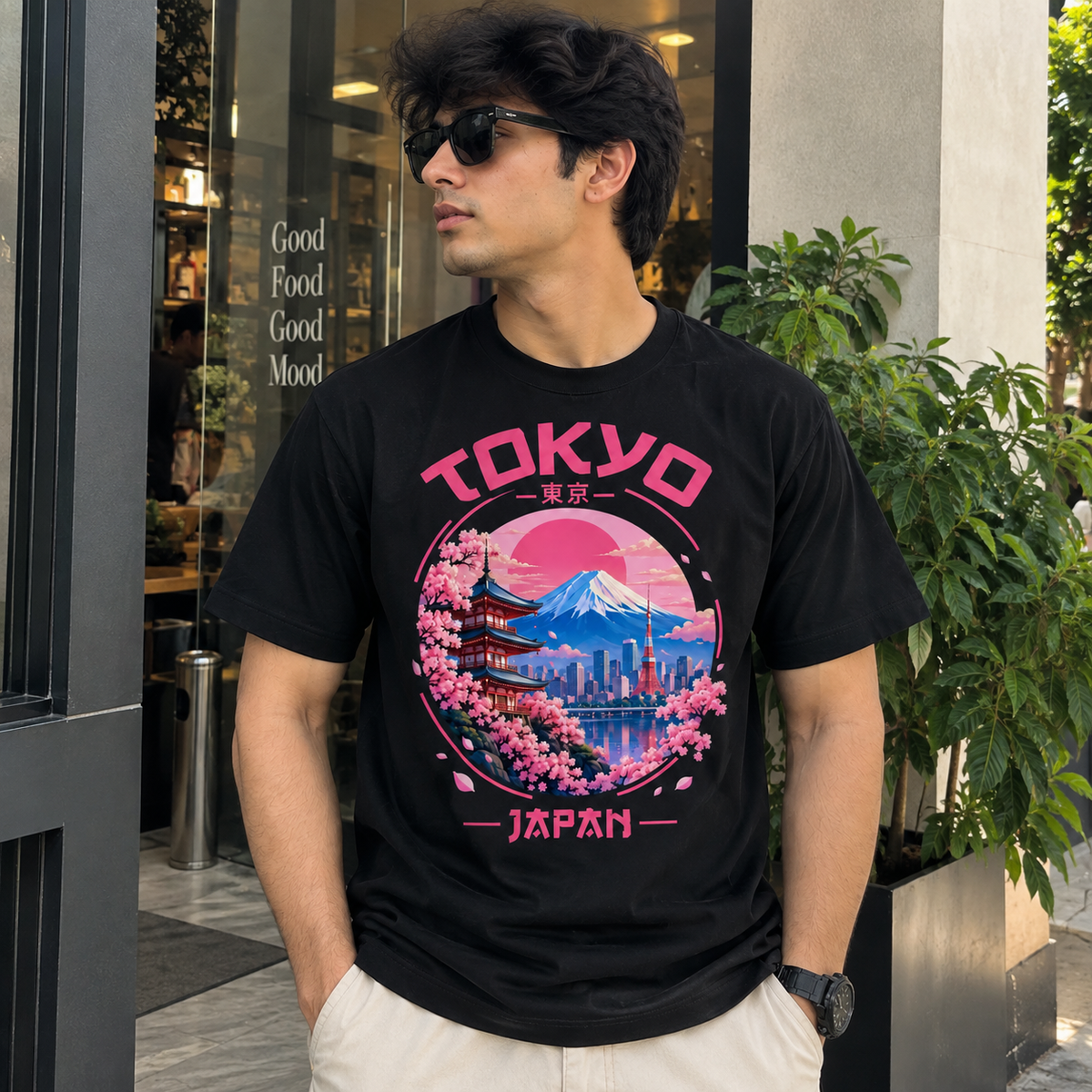 Tokyo Sakura Japan Graphic T-Shirt – White