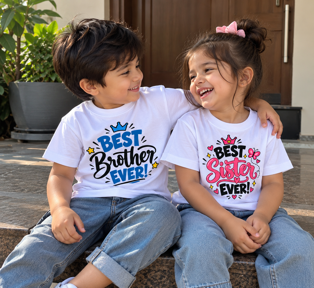 BEST BROTHER & BEST SISTER EVER – MATCHING SIBLING T-SHIRT COMBO