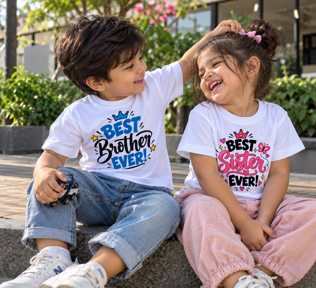 BEST BROTHER & BEST SISTER EVER – MATCHING SIBLING T-SHIRT COMBO
