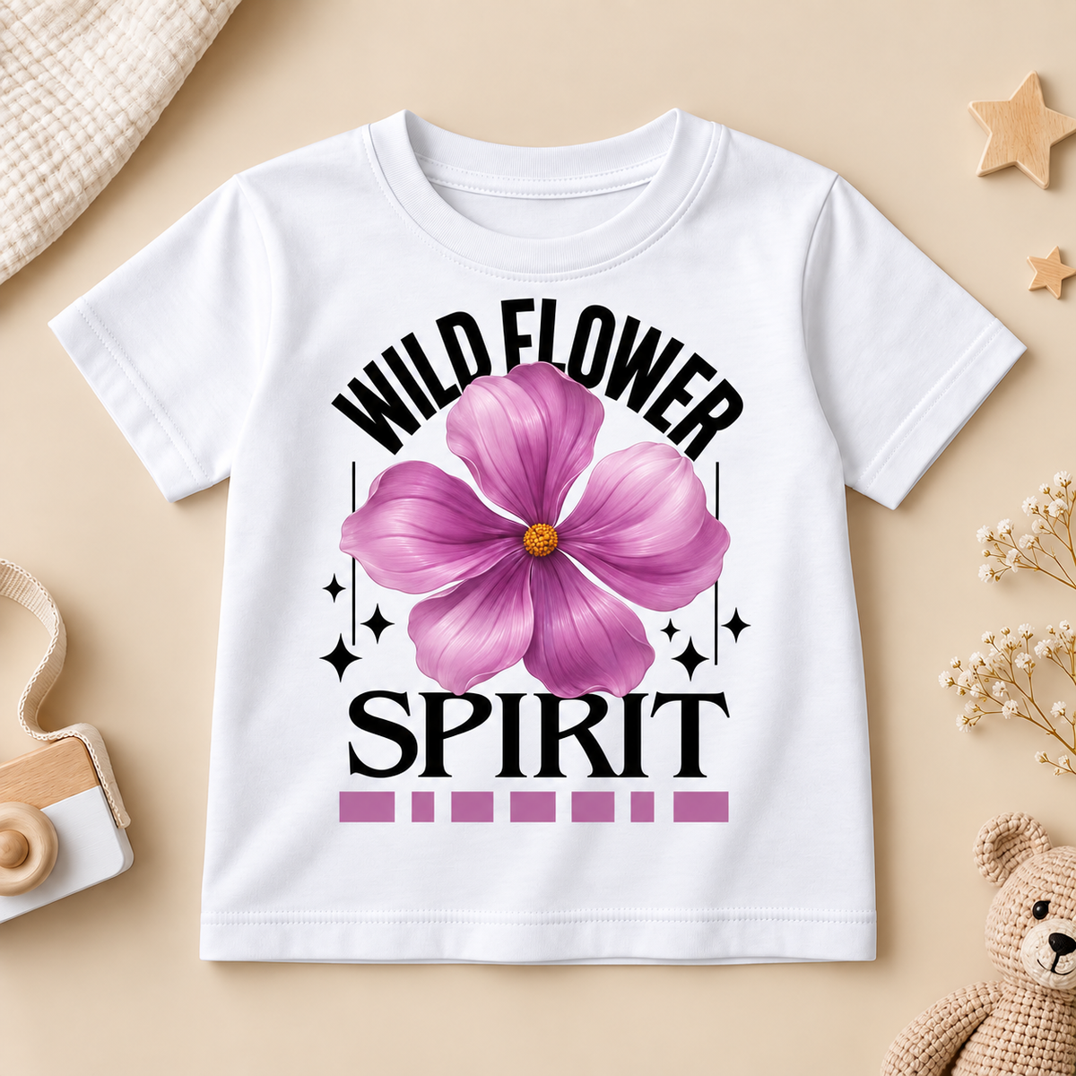 Wild Blossom Graphic Print Kids T-Shirt