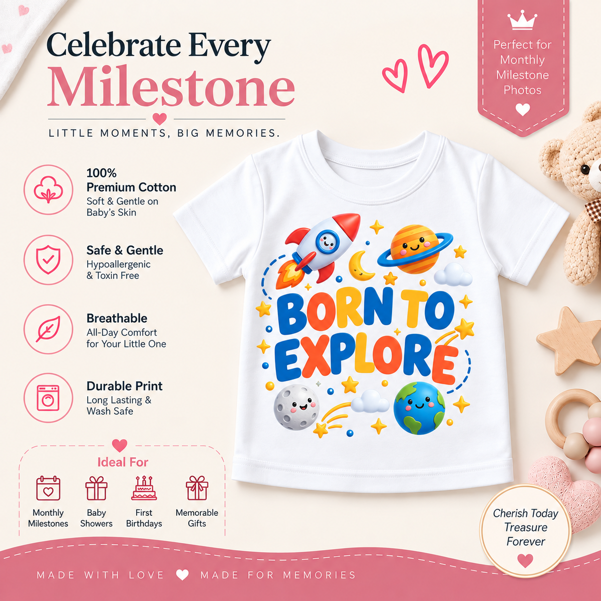 Space Explorer Kids T-Shirt