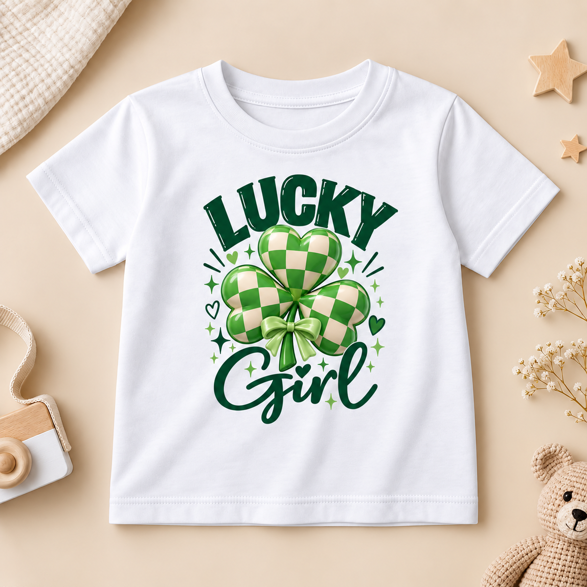 Lucky Charm Clover Girls T-Shirt