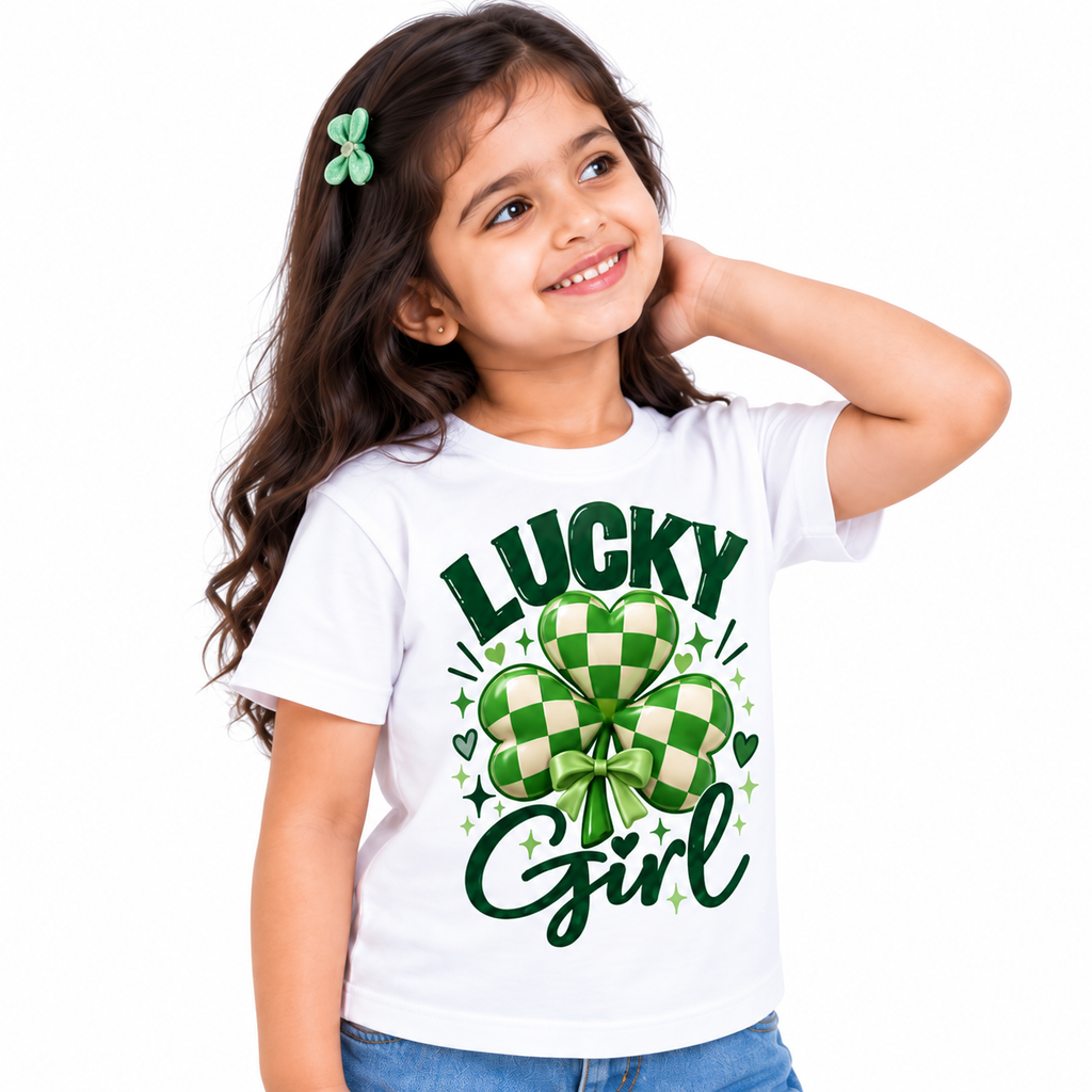 Lucky Charm Clover Girls T-Shirt
