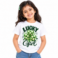 Lucky Charm Clover Girls T-Shirt