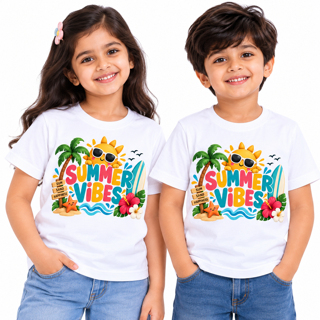 Little Sunshine Summer Vibes Kids T-Shirt