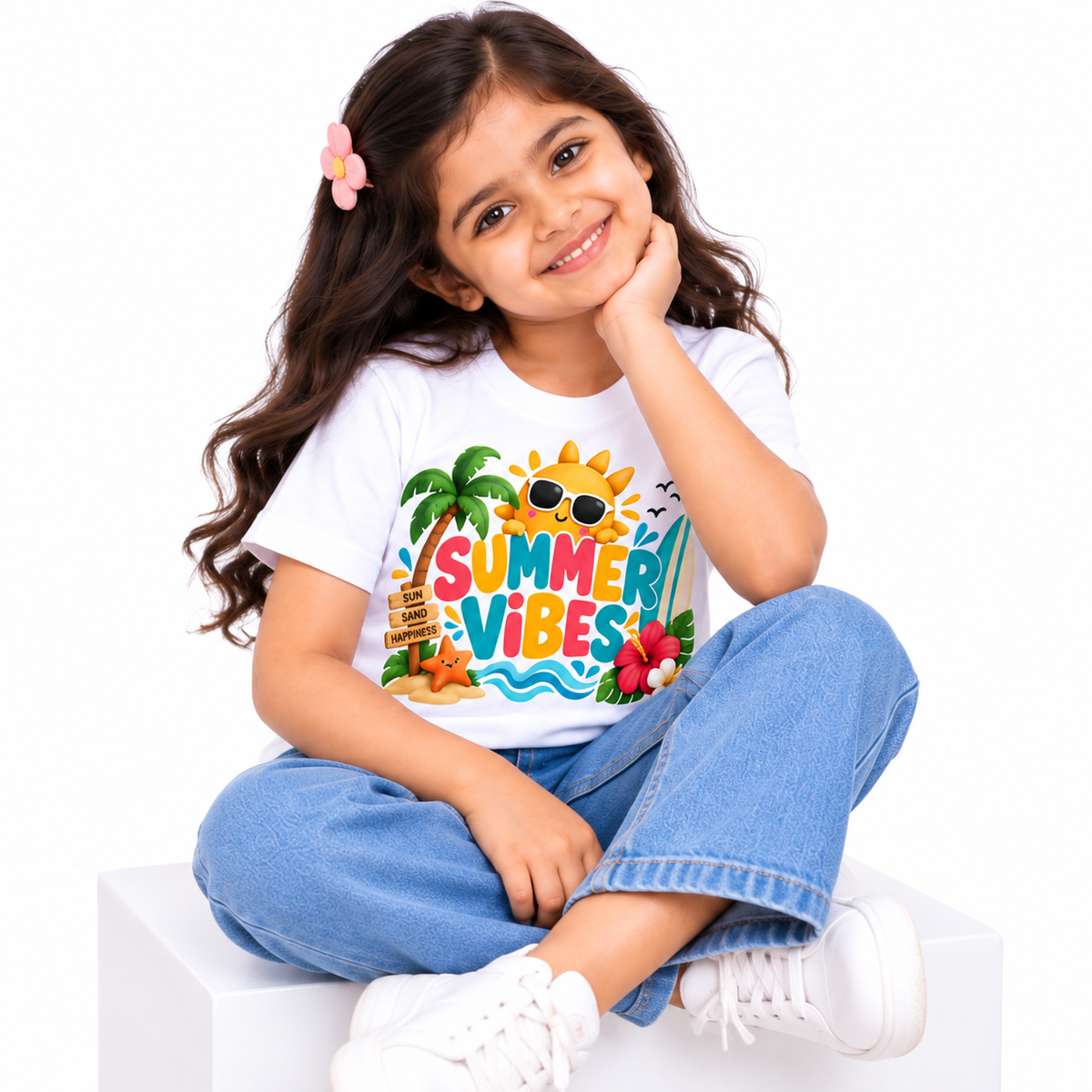 Little Sunshine Summer Vibes Kids T-Shirt