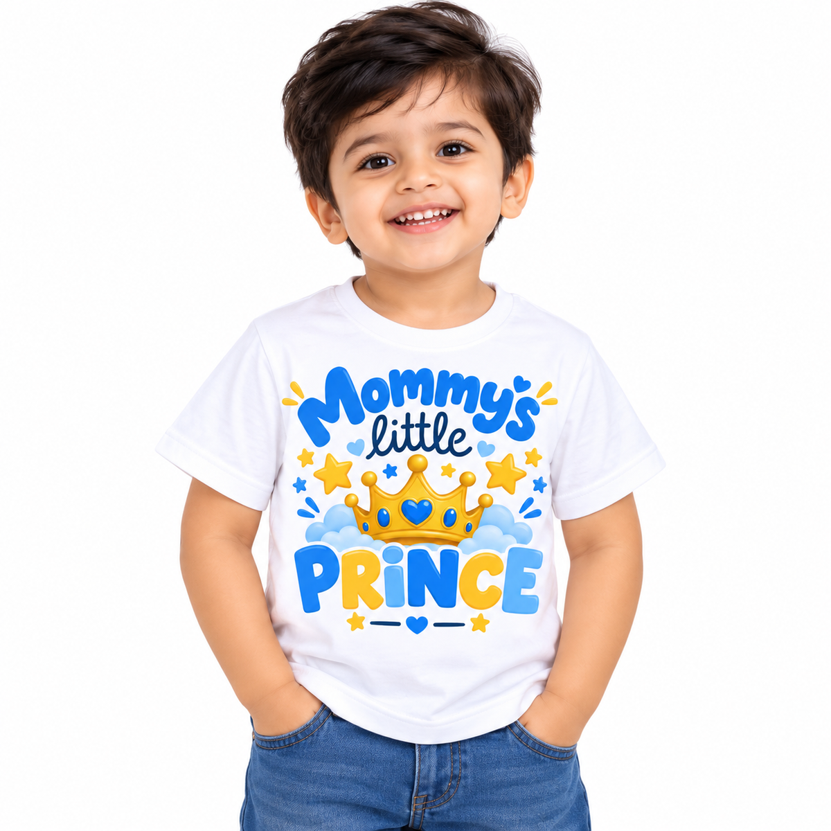 Mommy’s Little Prince Royal Crown Printed T-Shirt