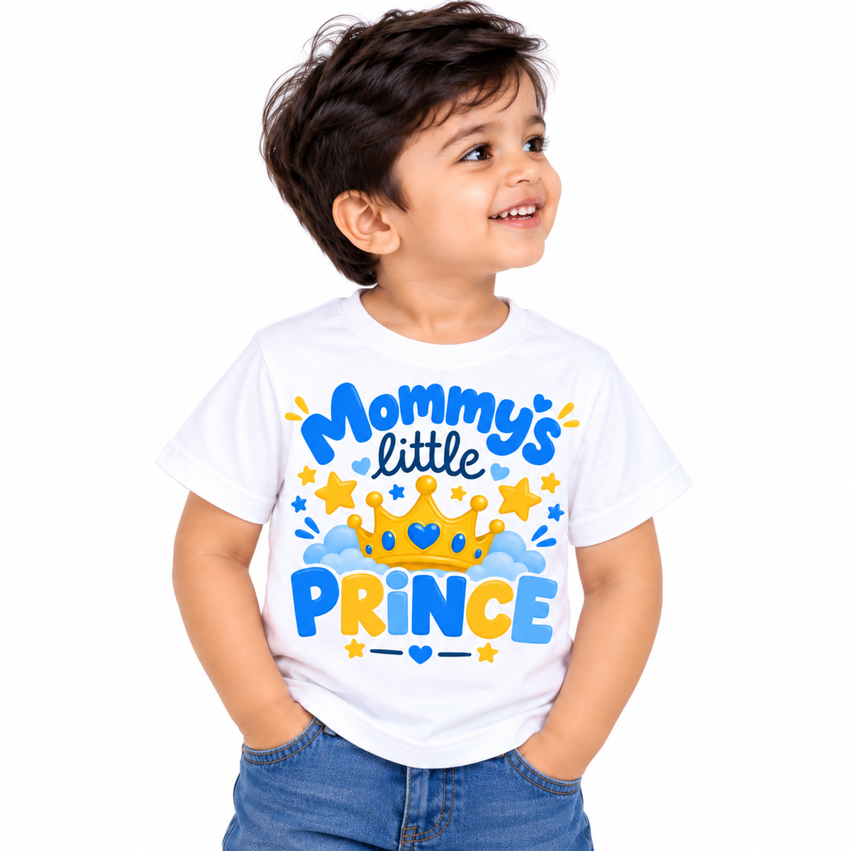 Mommy’s Little Prince Royal Crown Printed T-Shirt