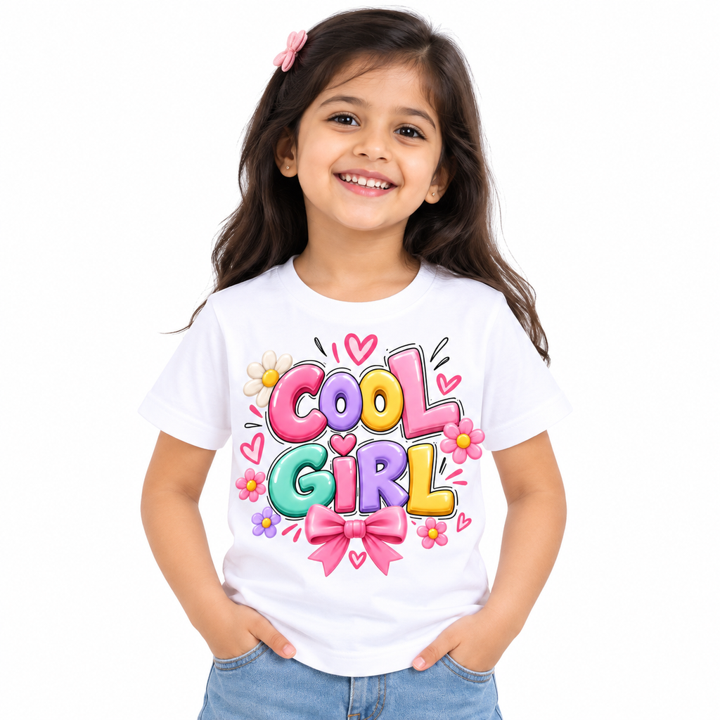 Cool Girl Bow Print premium T-Shirt