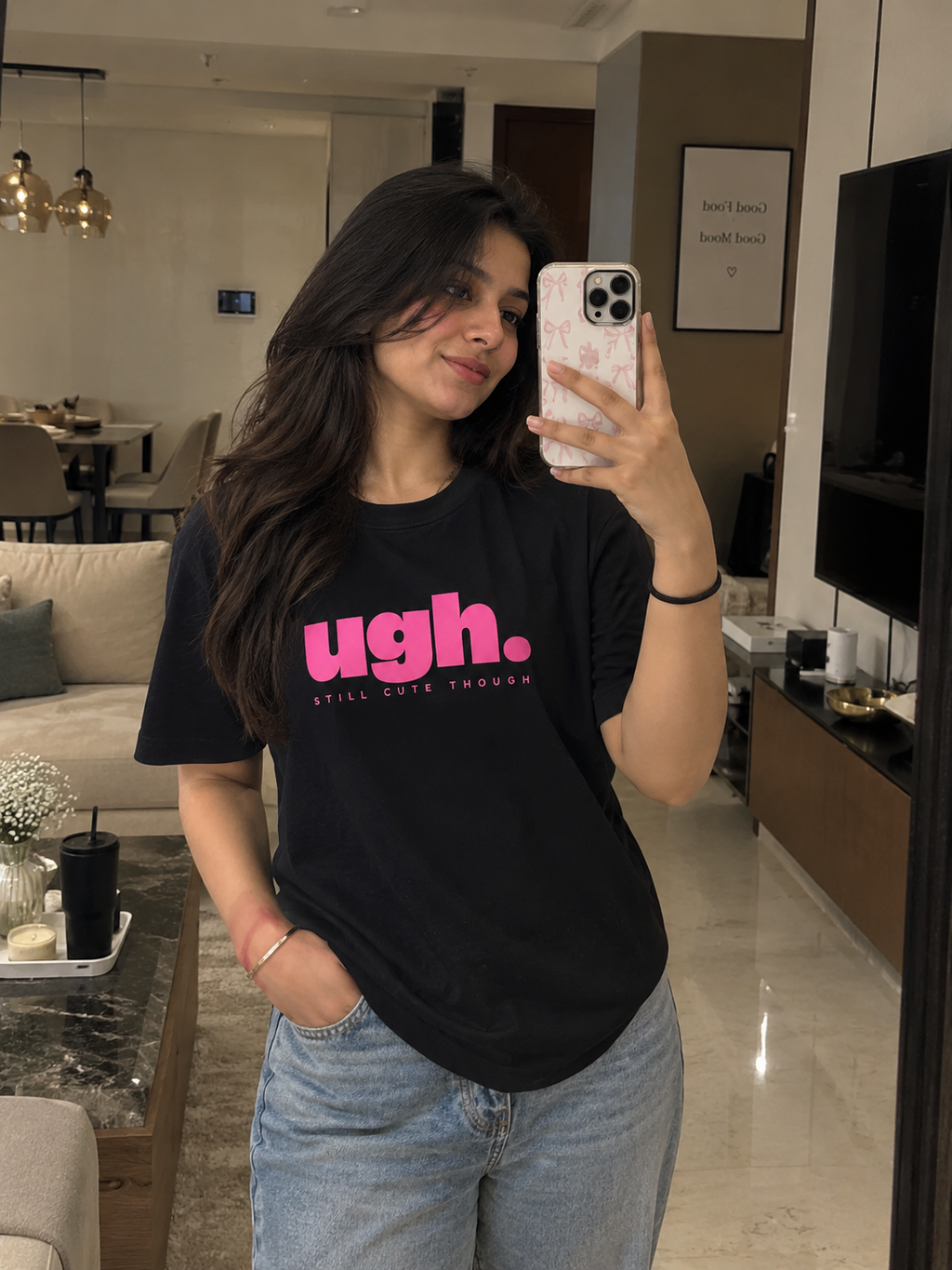 UGH. STILL CUTE THOUGH – GRAPHIC T-SHIRT