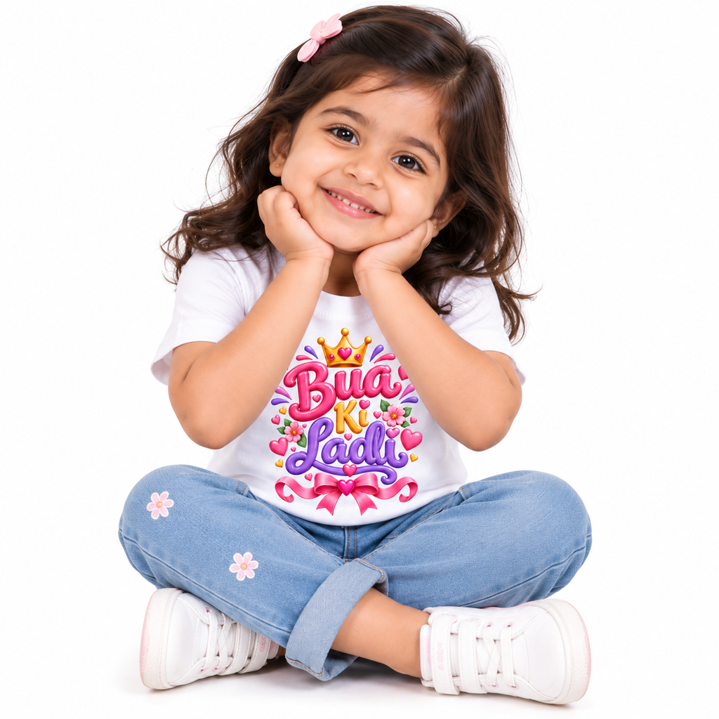 Bua Ki Laadli Princess Kids Cotton T-Shirt