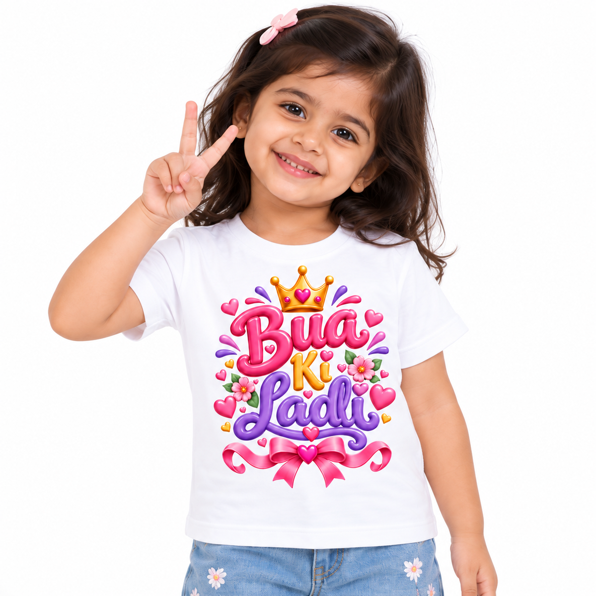 Bua Ki Laadli Princess Kids Cotton T-Shirt