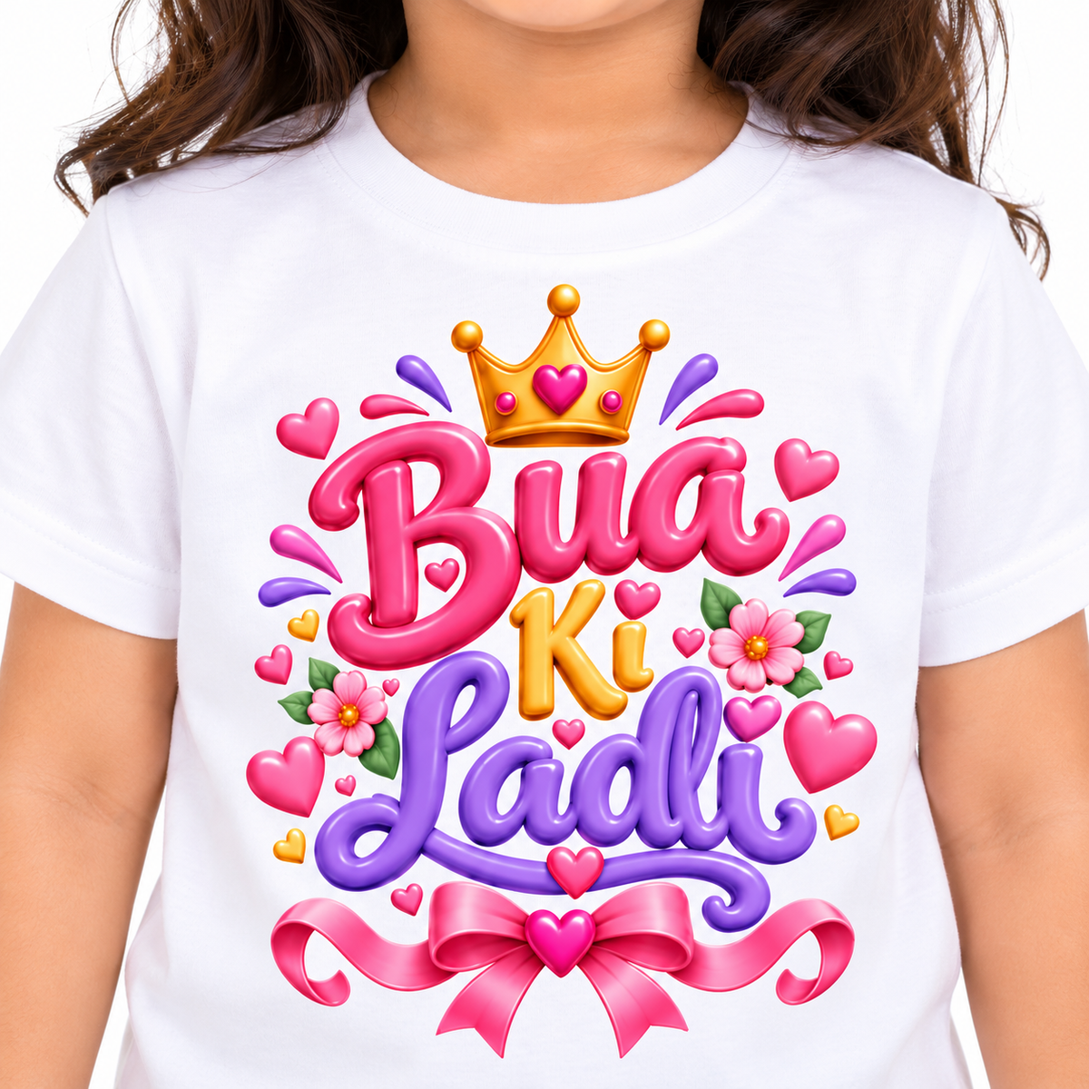Bua Ki Laadli Princess Kids Cotton T-Shirt