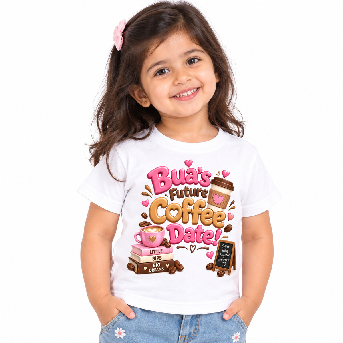 BUA'S FUTURE COFFEE DATE KIDS T-SHIRT